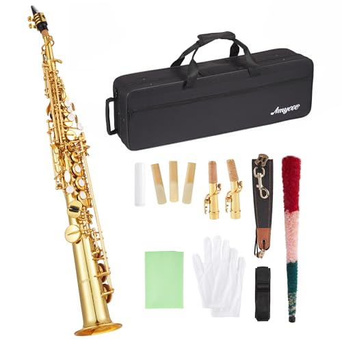 Senfot Brass Straight Soprano Saxophone Set with Case
