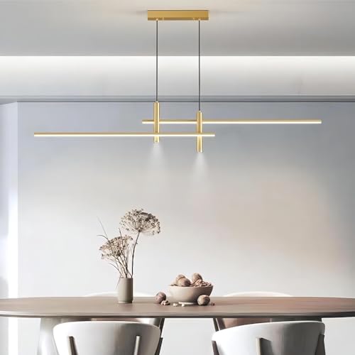 Suspension LED noire 45W dimmable avec télécommande pour table de cuisine