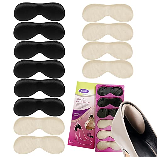 Heel Inserts for Women, 6 Pairs Heel Cushion-Heel Grips-Shoe Heel Inserts- Heel Pads for Shoes That are Too Big-Shoe Grip for Heels-Heel Liners-Back of Heel Cushion Inserts for Mens Shoes-Heel Sticks