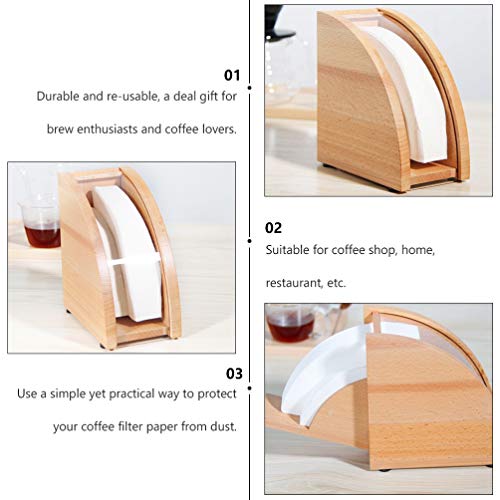 Cabilock Suporte de filtro de café para armazenamento de filtro de café Prateleira dispensador de fi