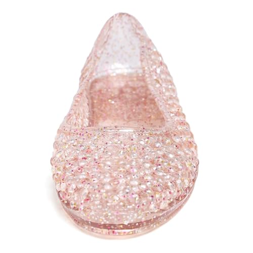 Image of Stunner Women Beach Jelly Shoes Slip On Crystal Summer Hollow Ballet Flats | Summer Cool PVC Breathable Outdoor Indoor Dressy Flat Sandals for Holiday Shopping Spa Swimming Pool
