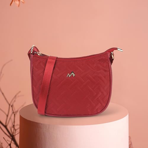 Image of Metro Women Casual Fabric Soft Body Zipper closure Quilted Sling Bag