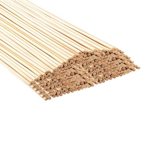 HotKrump Lot de 250 baguettes en bambou - Pour travaux manuels, travaux manuels, travaux manuels, décoration - 30 cm x 3 mm, 250PCS BAMBOO STICKER