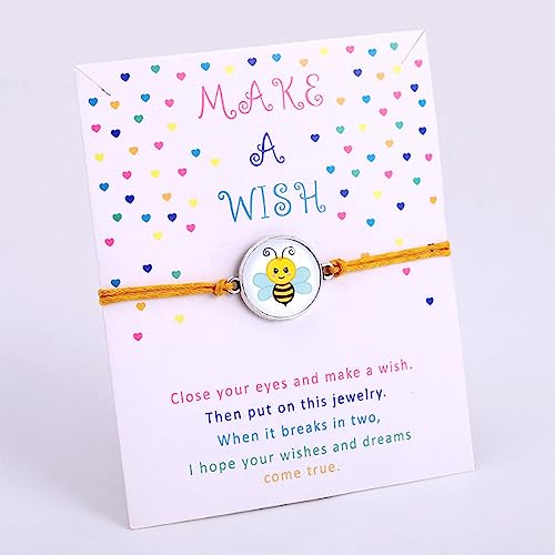 Image of Friendship Charm Adjustable Bracelets with Message Card (Set of 5); Perfect Jewelry Gift for Friends & Family