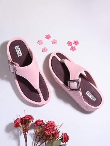 Image of DOCTOR HEALTH SUPER SOFT Women's Orthopedic Toe Ring Sandals | Adjustable Buckle Comfort Flip Flops | Soft Cushioned Lightweight Anti-Skid Everyday Wear Slippers for Women