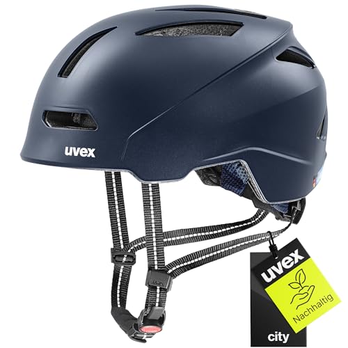 uvex urban planet - nachhaltiger Fahrradhelm für Damen und Herren - individuelle Größenanpassung - aus Recyclingmaterial - deep space matt - 58-61 cm