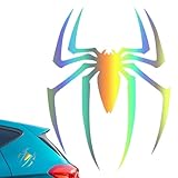 Pegatina para parachoques de araña,Decoraciones de araña para coche,Accesorios de decoración para el coche Autoadhesivos - Calcomanías adhesivas reflectantes para motocicleta, calcomanías Puzzlegame