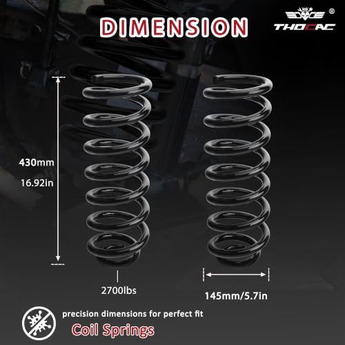 Image of Rear Heavy Duty Coil Springs for Ram 1500 2009-2018 2wd 4wd, 50% Extra Load Capacity (1100 lbs), Maintains Factory Ride Height, For Truck Towing
