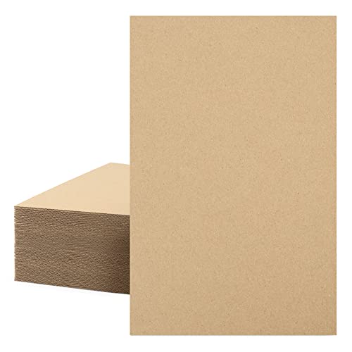 Image of Mat Board Center, 50 Corrugated Cardboard Sheets 11x17 Inches Flat Card Board Inserts for Packing, Shipping, Mailing, DIY Crafts