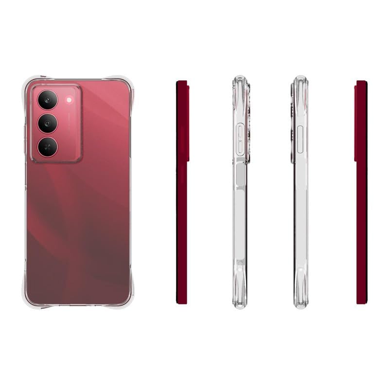 Image of Gorilion Back Case Cover for [ Realme C73 5G / C75 5G ] (Side /Corner Bumper | Soft TPU) - Transparent
