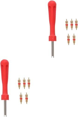 Milisten Herramienta de extracción de núcleo de válvula de neumático de coche, núcleo de válvula de núcleo de vástago de neumático Schrader,