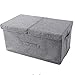 Box Kleidung Aufbewahrungsbox Aufbewahrungsbox Stoff Kleidung Aufbewahrungsbox mit Deckel 2 Stück Falten (Color : Gray)
