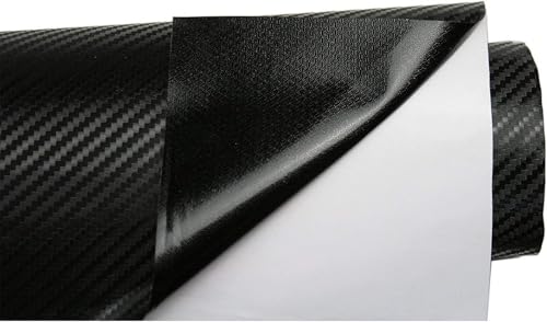 Image of Self Adhesive 4D Vinyl Carbon Fiber Textured Sheet Roll for Cars and Motorcycles, Interior /Exterior DIY Decoration | Black Carbon Fiber || (2 x 4 Ft, Carbon Wrap Film)
