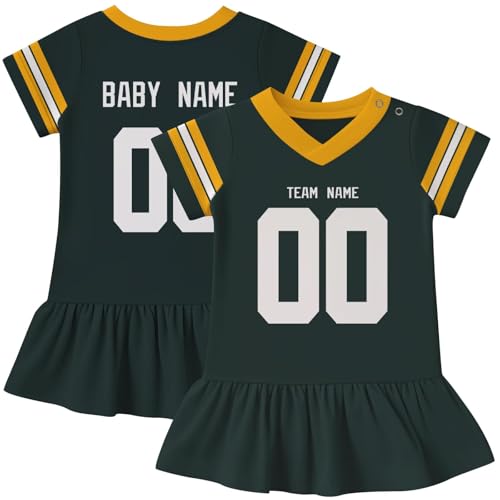 Image of KREDE Baby Clothes Unisex Bodysuit Jersey Style Custom Name Number for Baby Boys