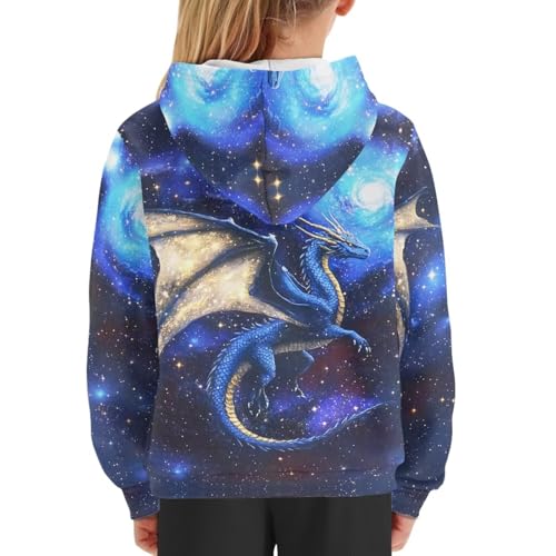 Image of WELLFLYHOM Boys Hooded Sweatshirts Hoodie Pullover Cool Graphic Crewneck Blouses Size 6-16