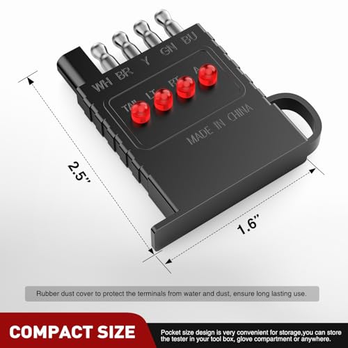 Image of Nilight 5 Way Flat Trailer Wiring Tester Male Female Double End