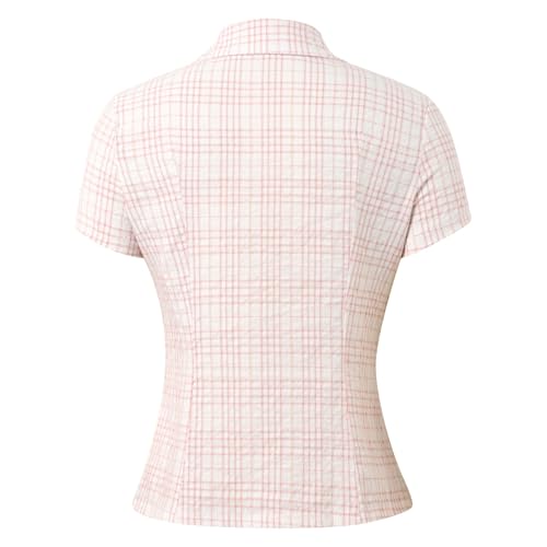 Blusas de manga corta fluidas antirroces y confort opaca de verano 3