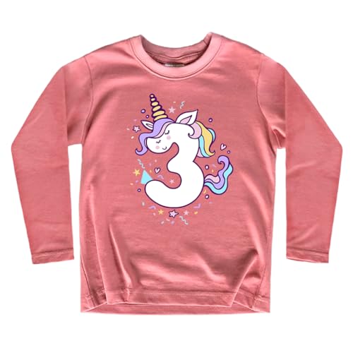 Image of Unicorn 3rd Birthday Shirts for Toddler Girls Outfit 3 Year Old Third Three Shirt
