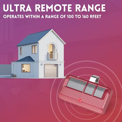 Télécommande garage universelle compatible LiftMaster Chamberlain Pack double sécurité bouton rouge
