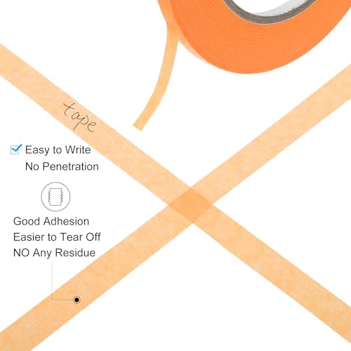 Image of PATIKIL Masking Tape 0.3 Inch x 55 Yard, 3 Roll General Purpose Adhesive Painting Tape Painters Tape for Arts Crafts Label, Orange