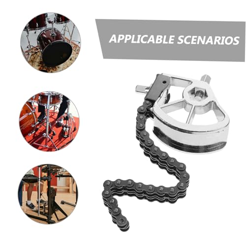 Pedal Doble de Bombo Cadena para Batería Jazz Ajustable miniatura 3