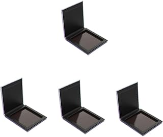 FRCOLOR Bandeja Magnética Vazia Para Sombra 4 Peças Bandeja De Metal Recipiente Redondo Com Tampa Paleta De Sombra Vazia Paleta De Batom Paletas Magnéticas Vazias Bandeja De Sombra