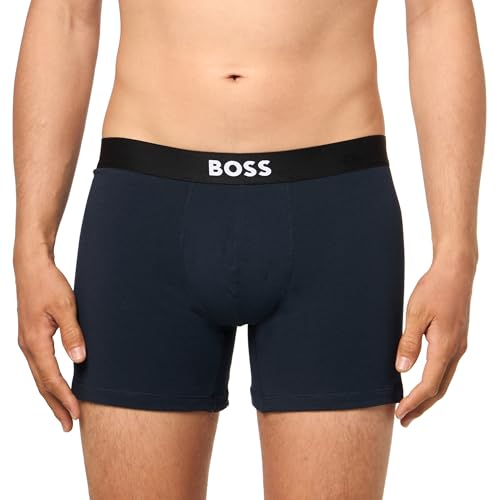 BOSS Men's Bold Logo 3 Pack Smooth Boxer Briefs2
