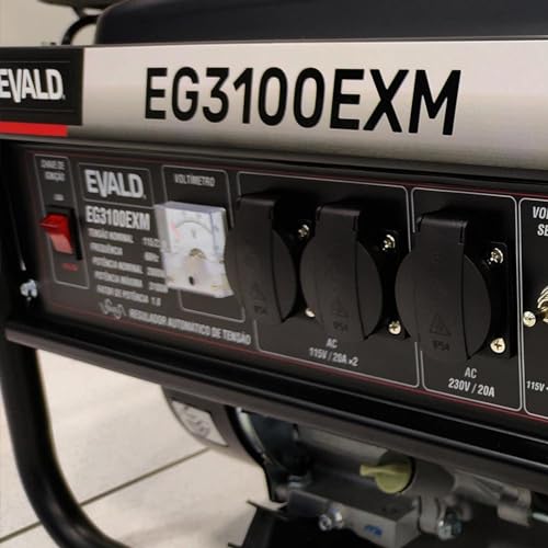 EVALD Gerador à Gasolina 3,1 KVA EG3100EXM Bivolt