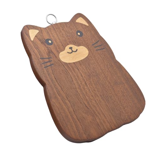 Tabla de cortar de madera con diseño de gato 33x25 cm miniatura 1