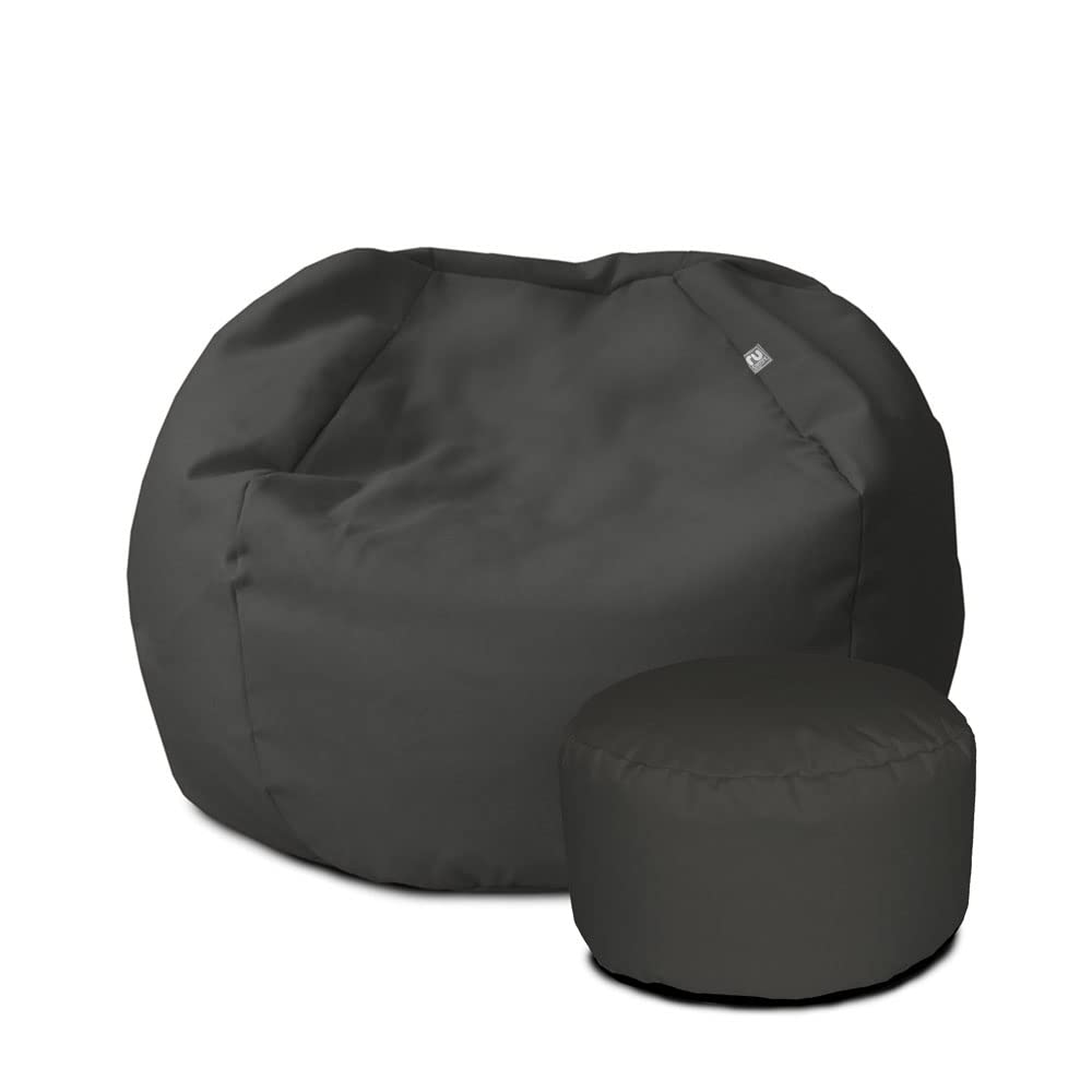 rucomfy Kids Beanbag Chair Seating Bundle - Water Resistant - Grey — image 1