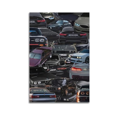 Toile voiture de sport M3 BMW déco murale garage et chambre ado 50x75