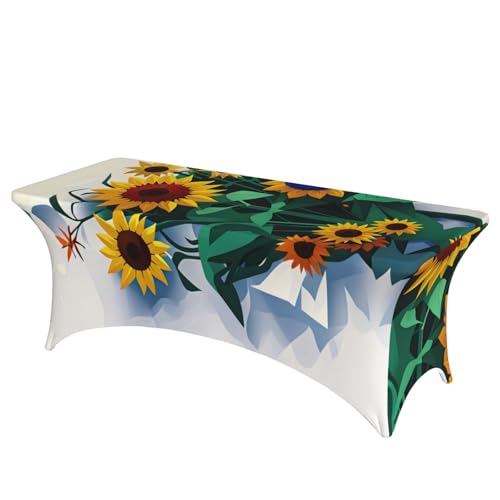 Nappe rectangulaire extensible protège table pour grands repas sans tache