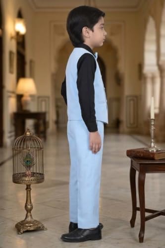 Image of 3-Piece Shirt, Trouser, Waistcoat with Bow-Tie Boy's Suit Set for Party, Wedding, Birthday VC405