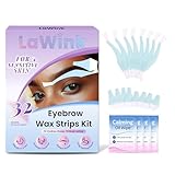 LAWINK Bandes de Cire pour sourcils bandes de cire pour le visage 32 pièces bande cire sourcils Pour tous les types de peau Épilation à domicile pour femmes
