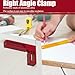 Eiahonen 90 Degree Mini Positioning Square, Premium Precision Woodworking Carpenter Corner Tool Right Angle Clamp, for Checking Edge of Carpenter Cutting Tool for Square (Red)