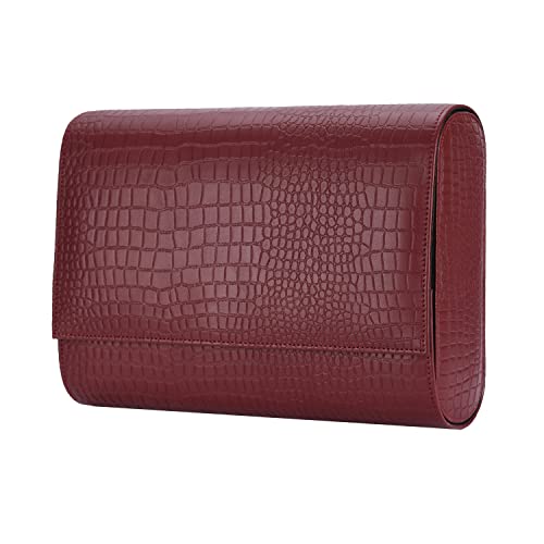 Image of THE CASE PU Leather Premium Smart Watch Case for Men & Women For 8 Slots Watch Roll Organizer with Croco Print