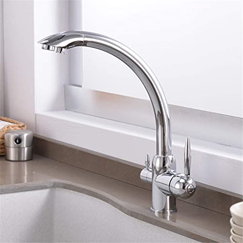 Robinet filtre eau potable pour cuisine moderne mitigeur évier double commande