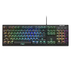 Sharkoon Skiller SGK30 Blue- Mechanical Gaming Keyboard with RGB Lighting, Red Switch, N-Key Rollover, 1000Hz Polling Rate - (English Layout not Guaranteed)