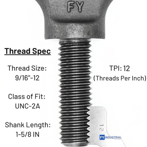 Image of Lifting Shoulder Eye Bolt 9 /16 inch-12 X 1-5 /8 inch