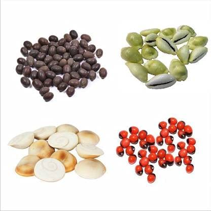 Diwali Pooja Laxmi Pooja, Yellow Kodi (11 Pieces) Showpiece - 2 cm (Stone, Yellow) Gomti Chakra,Kamal Gatta Seeds, Lal Gunja Seeds