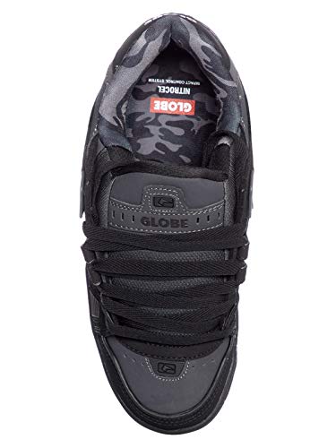 Image of Globe Men's Sabre Skateboarding Shoes, Black Black Night Red 10982, 14 US