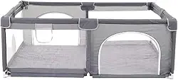 Cercado de Bebê Grande 180x150x66cm com Tela Segura e Zíper – Para Crianças de 6 Meses a 6 Anos