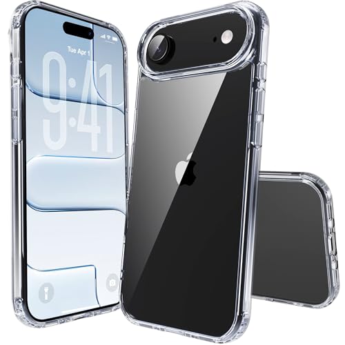 Image of for iPhone 17 air Case Transparent Phone Cover, [10 FT Military Grade Drop Protection] Slim Durable Shockproof Protective Bumper (Transparent, iPhone 17 air)