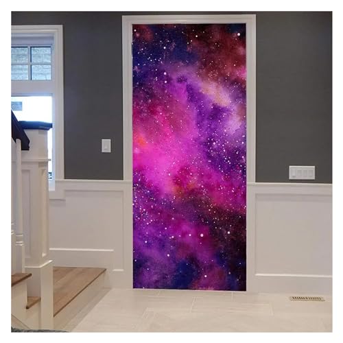 Sticker de porte ciel étoilé cosmique pour créer une chambre enfant évasion - 2