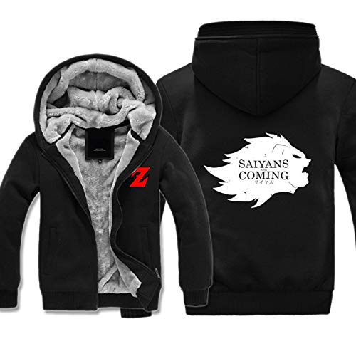 Preisvergleich Produktbild Mempire Herren Kapuzenpullover Sweatjacke mit Reißverschluss Super Saiyans Coming Gemustert Sweatshirt Plus Samt (C,5XL)