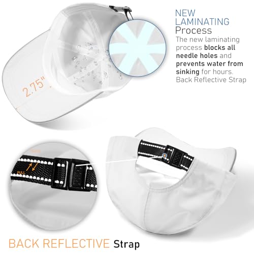 Image of Waterproof Baseball Cap for Men Women, UPF 50+ Breathable Quick-Dry Rain Hat for Running Golf Hiking