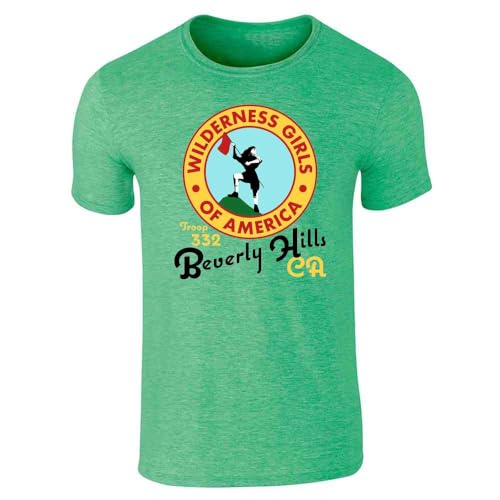 Pop Threads Wilderness Girls Troop 332 Beverly Hills Cosplay T-Shirt for Fans Heather Irish Green L