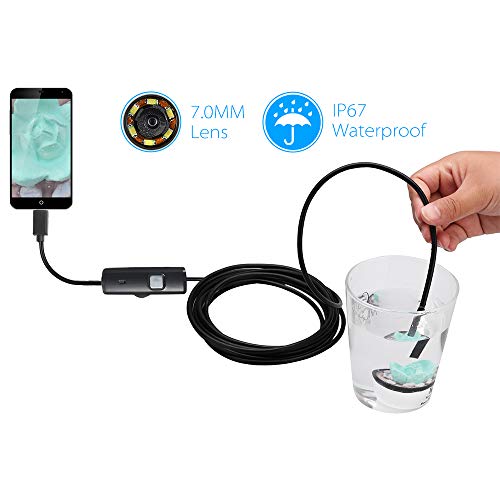 DECDEAL 7 MM 6 LED Lente Endoscópio IP67 À Prova D 'Água Inspeção Endoscópio Tubo de Cobra Fio Câme