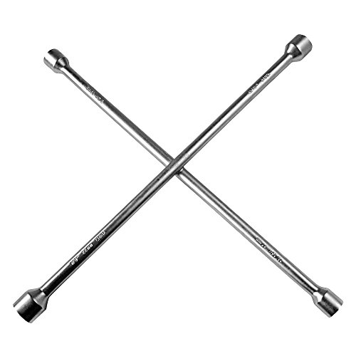 Stanley Chave de Roda em Cruz, com 4 Extremidades Sextavadas, Ideal para Uso em Carros, Modelo 78238