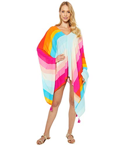 Trina Turk Women's Caftan Swim Cover-up, Multi//The Anniversary-Sunrise Stripe, One